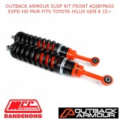 OUTBACK ARMOUR SUSP KIT FRONT ADJBYPASS EXPD HD PAIR FITS TOYOTA HILUX GEN 8 15+